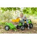 Bērnu traktors ar pedāļiem rollyKid Deutz ar kausu un  piekabi  (2,5-5 gadiem) 023196 Vācija